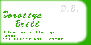 dorottya brill business card